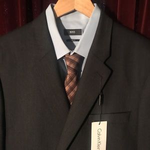 Calvin Klein Charcoal Grey/Black Blazer Sport Coat